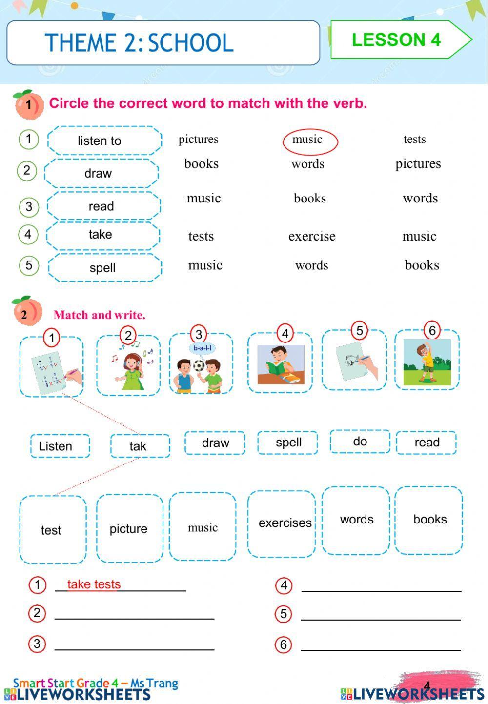 worksheet of english