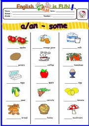 a/an or some - ESL worksheet by bburcu