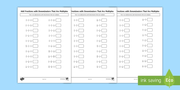 Fractions &  Mental Maths Worksheet | Differentiated Activity