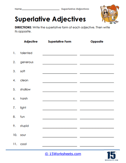 Superlative Adjectives Worksheets - 15 Worksheets Library