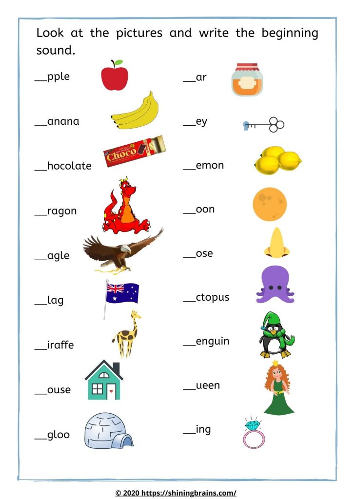 worksheet on alphabets for kindergarten