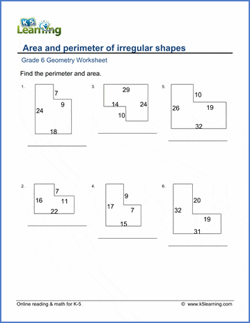 worksheet on area and perimeter