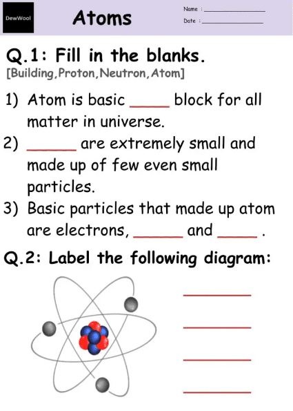 11 Worksheets for Exploring the Fundamentals of Atomic Structure ...