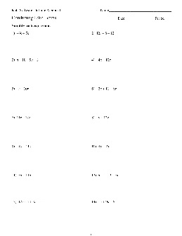 Combining Like Terms, Free PDF Download - Learn Bright