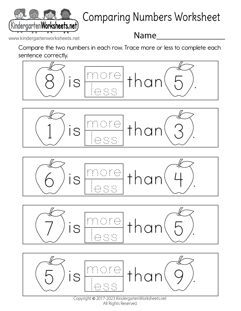 Comparing Numbers Worksheet - Free Printable, Digital, &  PDF