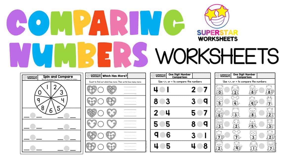 Kindergarten Comparing Numbers Worksheets -Worksheets Library