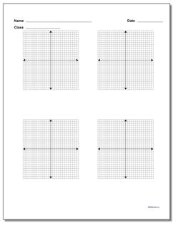 Coordinate Plane: Blank Coordinate Plane Work Pages