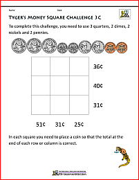 worksheet on counting money for 3rd grade