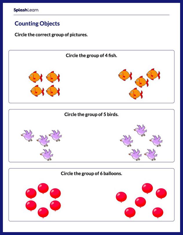 Counting in a Group - Math Worksheets - SplashLearn