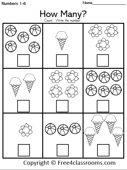 worksheet on counting