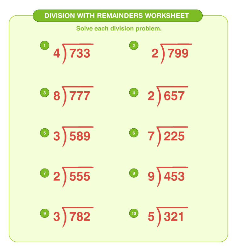 Division With Remainders Worksheet | Download Free Printables For Kids