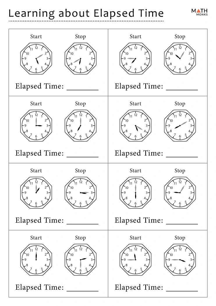 worksheet on elapsed time for grade 2