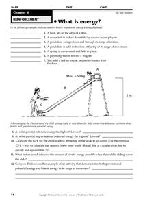 What is Energy? Worksheet for 8th - 12th Grade | Lesson Planet