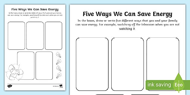 Conservation of Energy Worksheet | Twinkl Resources - Twinkl