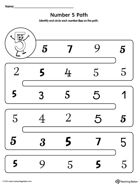 Different Number Styles Worksheet: 5 | MyTeachingStation.com