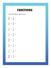 worksheet on fractions for grade 2