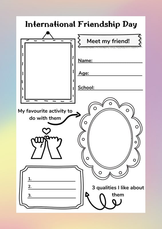 Customize 51+ Friendship Worksheet Templates Online - Canva