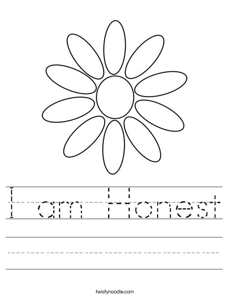 worksheet on honesty