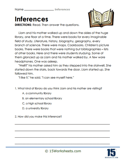 worksheet on inferences