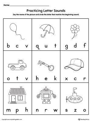 FREE* Practice Beginning Letter Sound Worksheet | Phonics ...