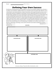 Main Idea Worksheets