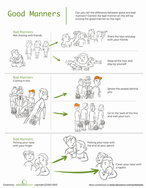Manners | Interactive Worksheet 