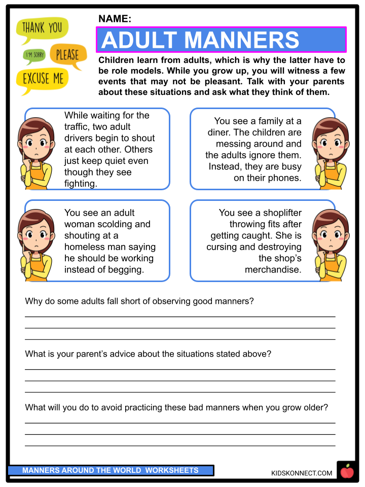 Manners Around the World Facts, Worksheets, Common &  Unique for Kids
