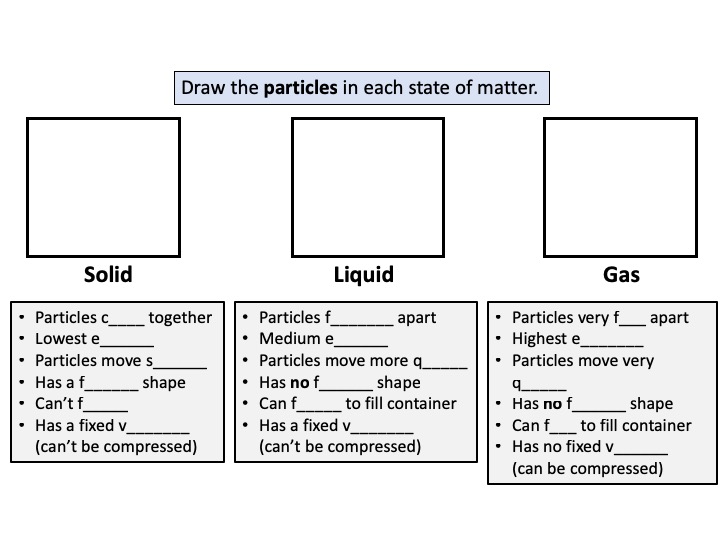 States of Matter Worksheet (Solids, Liquids, Gases) | Teaching ...