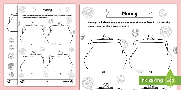 worksheet on money