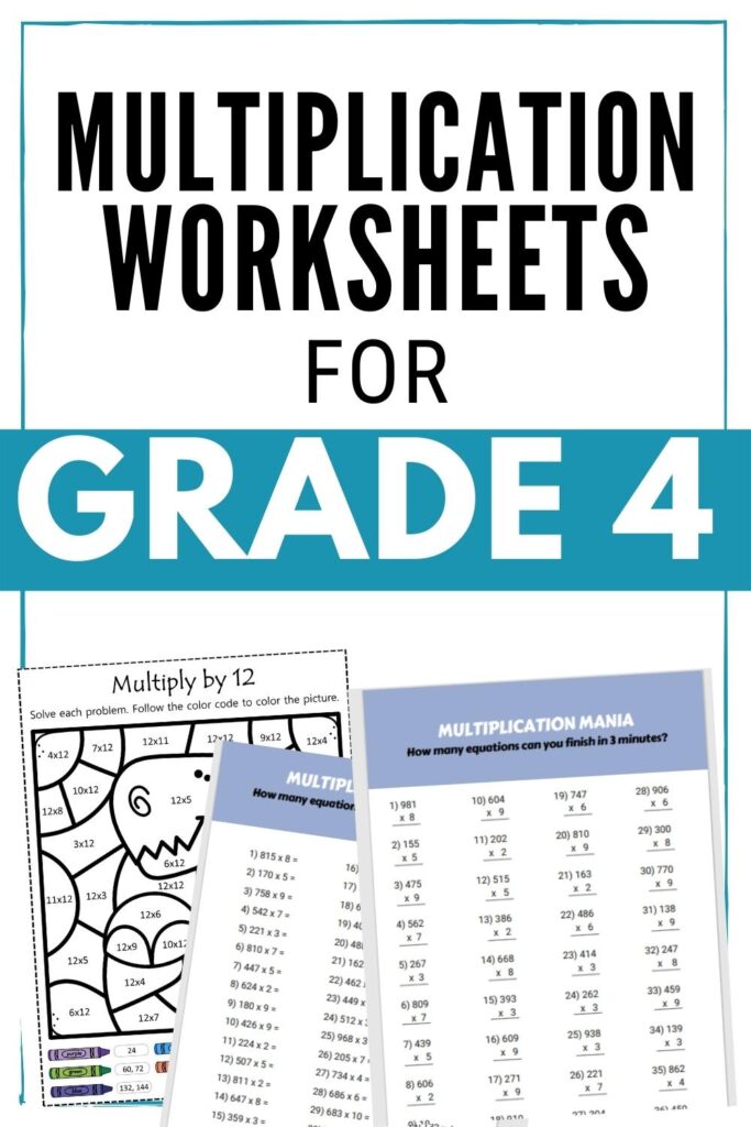 Multiplication Worksheets For Grade 4 | Free Printable PDFs - Hess ...