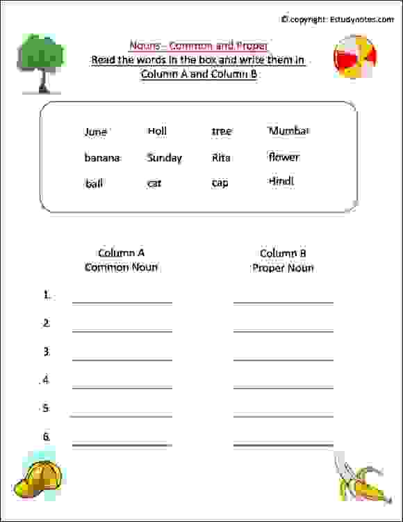 Worksheet Nouns