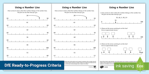 Number Line Maths Problems Worksheets — Primary Resources