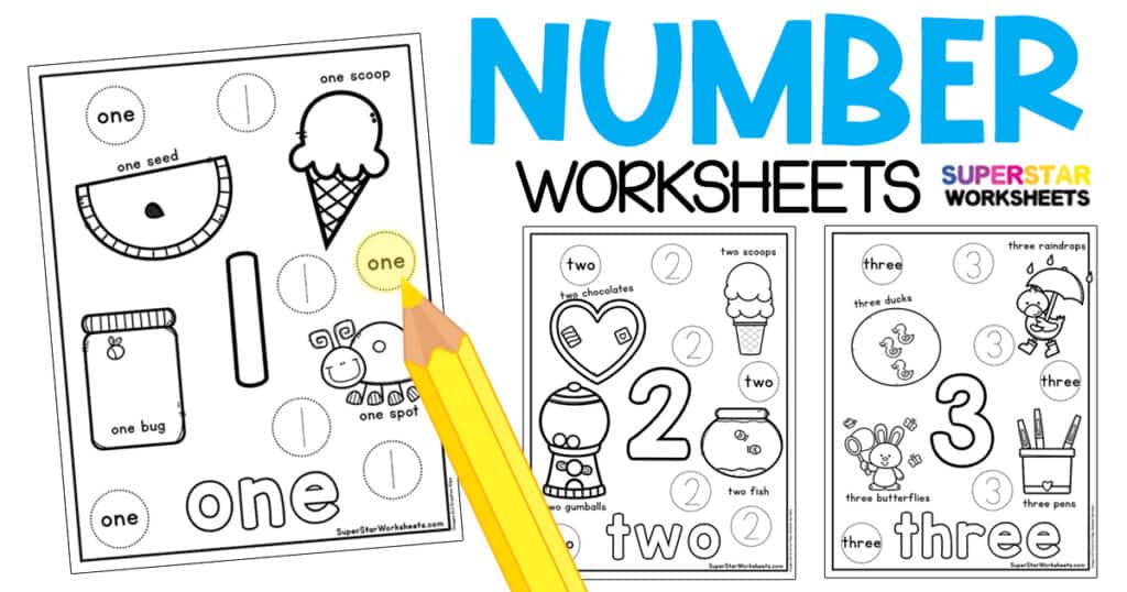 Preschool Number Worksheets -Worksheets Library