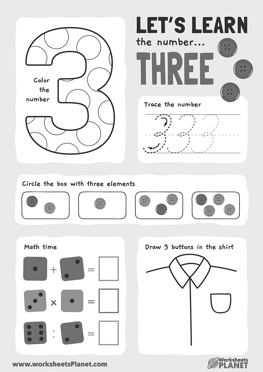 worksheet on numbers for kindergarten