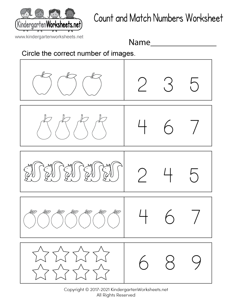 worksheet on numbers for