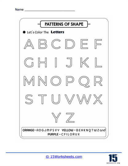 Patterns of Letters Worksheets - 15 Worksheets Library