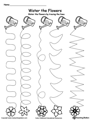 Line Pattern Tracing Worksheets | MyTeachingStation.com