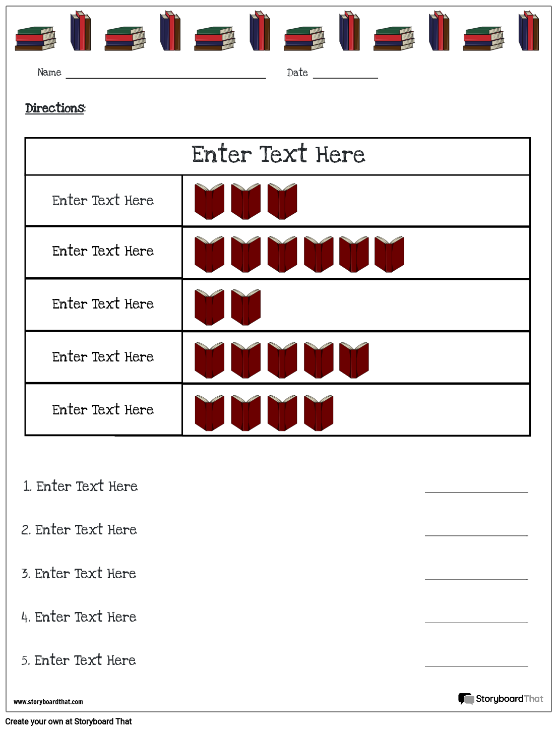 Free Pictograph Worksheets | StoryboardThat