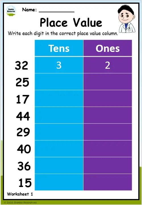 Grade 1 Place Value Worksheets | Free Printables | Math Worksheets