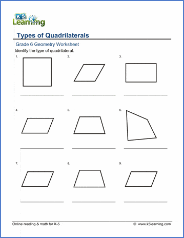 worksheet on quadrilaterals