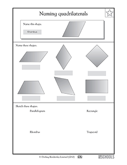 Naming quadrilaterals | 3rd grade Math Worksheet | GreatSchools