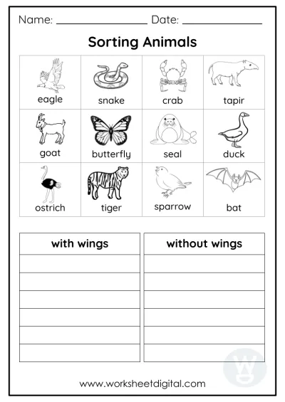 Grade 1 Science - Worksheet Digital