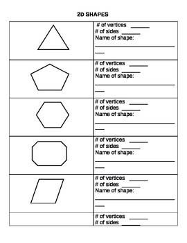 2d shapes worksheets | TPT