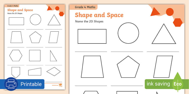 Name the 2D Shapes Activity Sheet (teacher made) - Twinkl