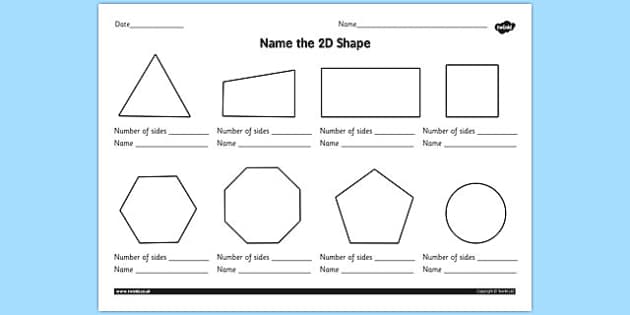 worksheet on shapes for grade