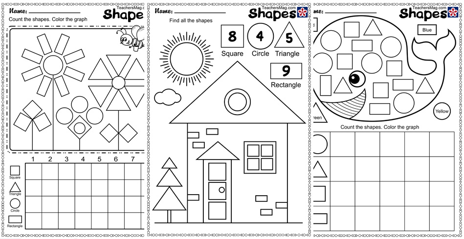 worksheet on shapes for