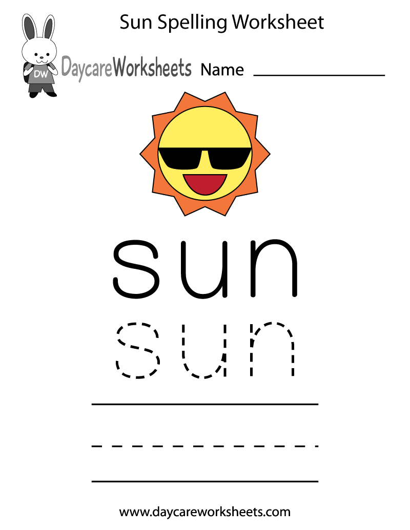 worksheet on the sun