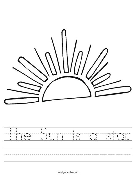 The Sun is a star Worksheet - Twisty Noodle