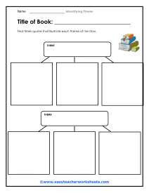 Identifying the Theme of a Story Worksheets
