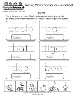 worksheet on vocabulary